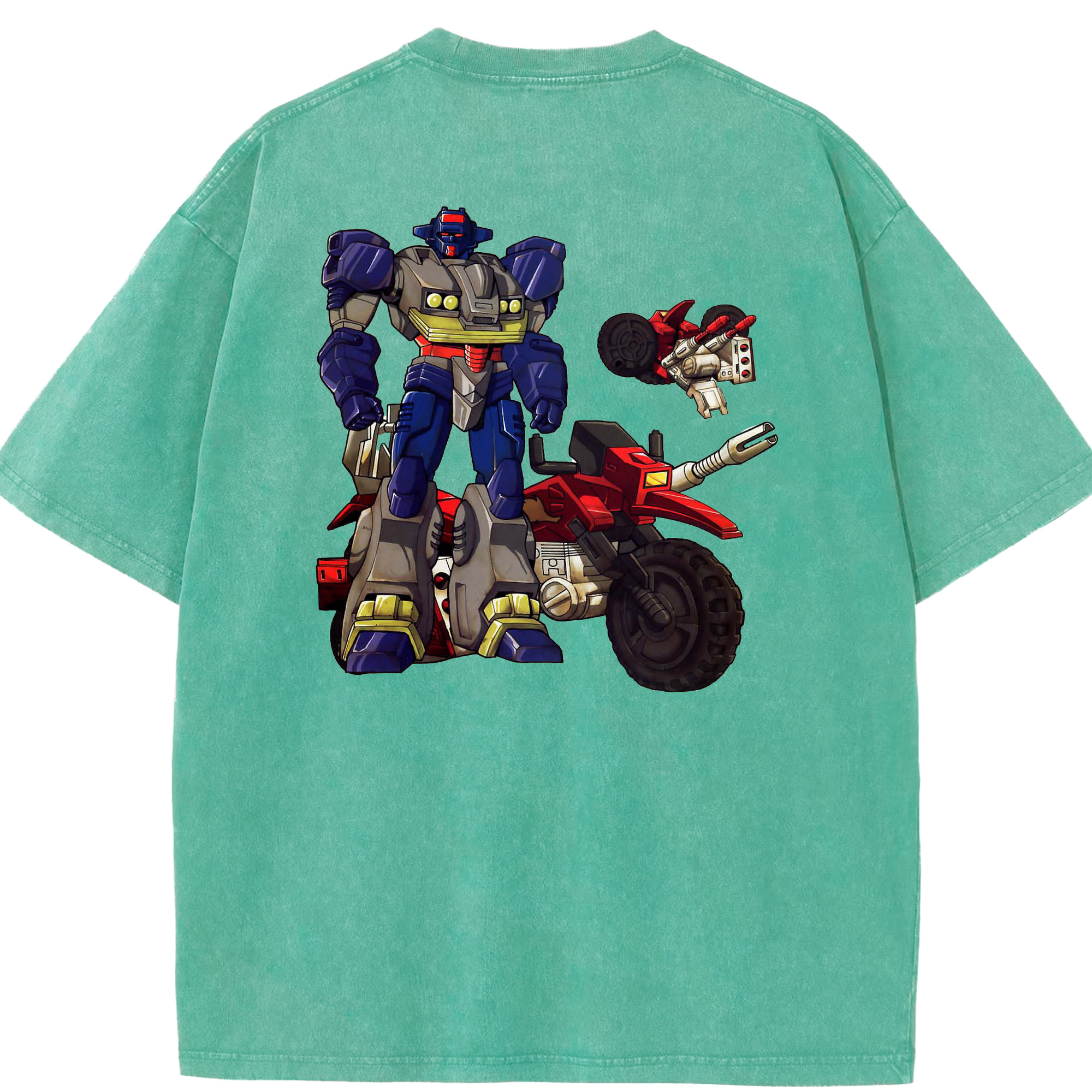 （画像用）  綿100% ヴィンテージ風 半袖Tシャツ（背面プリント）
